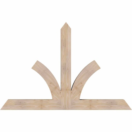 Ekena Millwork Richland Smooth Timber Gable Bracket, Douglas Fir, 72"W x 48"H x 5 1/2"D x 5 1/2"F, 16/12 Pitch GBW072X48X0606RIC00SDF